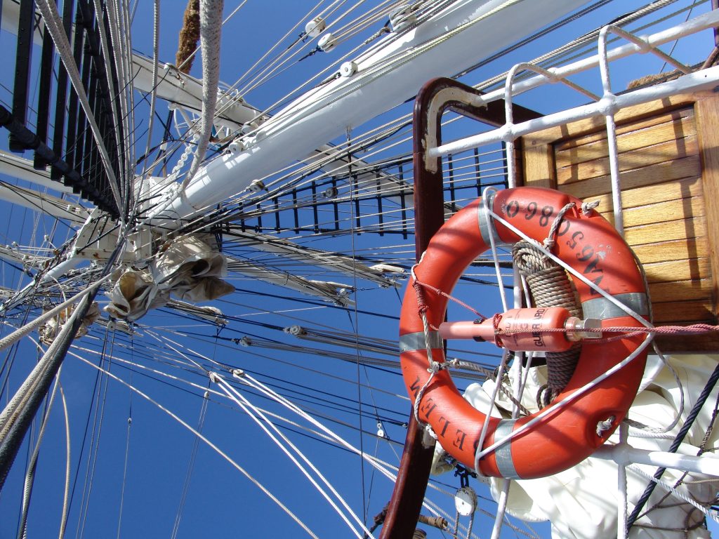 Image du mât du Belem