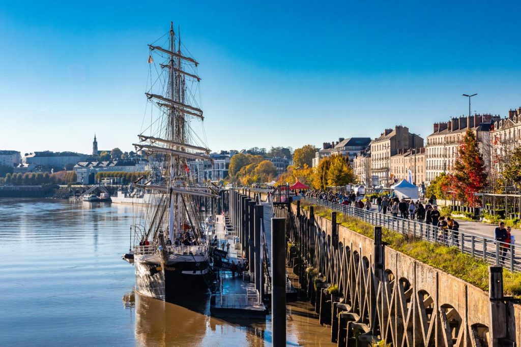 Photo bateau Belem sur le quai de Nantes
